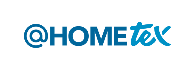 Messen 3 @HOMEtex Logo in Blau für Messe- und Markenkommunikation